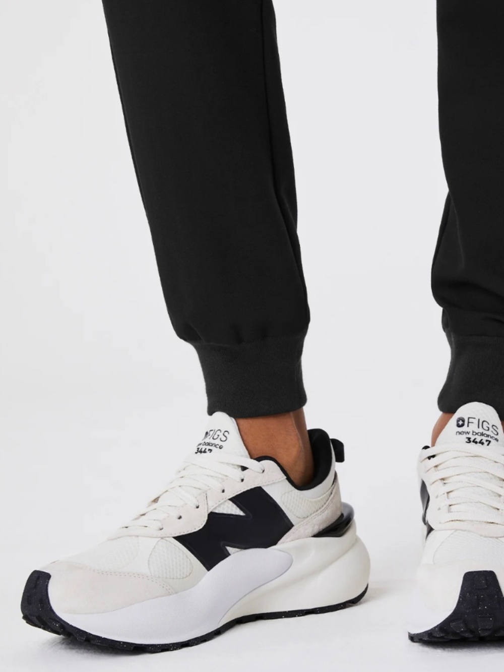New Balance Figs in Unisex in Sea Salt and Black, US W in 7.5